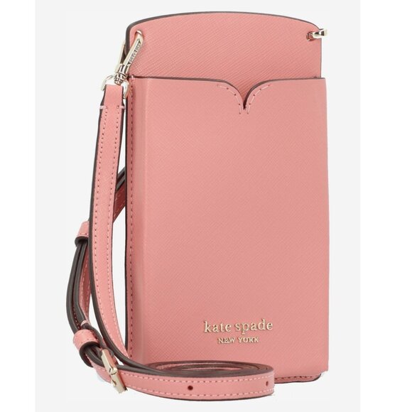 Kate Spade Spencer North South Phone Crossbody in Serene Pink - Picture 1 of 10